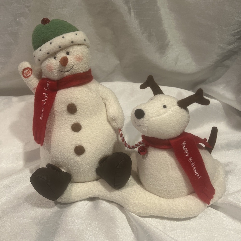 Hallmark Jingle Pals Snow What Fun‎ Christmas Animated Snowman & Puppy Dog